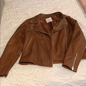 MANGO Genuine leather jacket